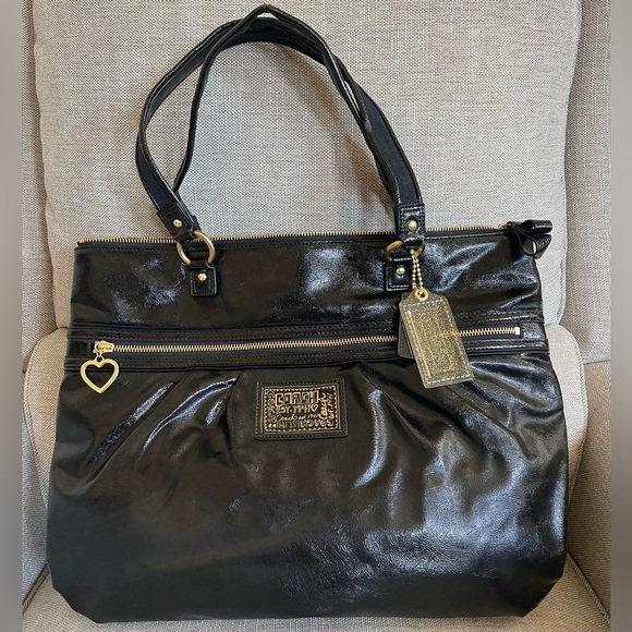 Coach Poppy Daisy Liquid Gloss Handbag Shoulder Purse Tote Style F20004 - Picture 1 of 8